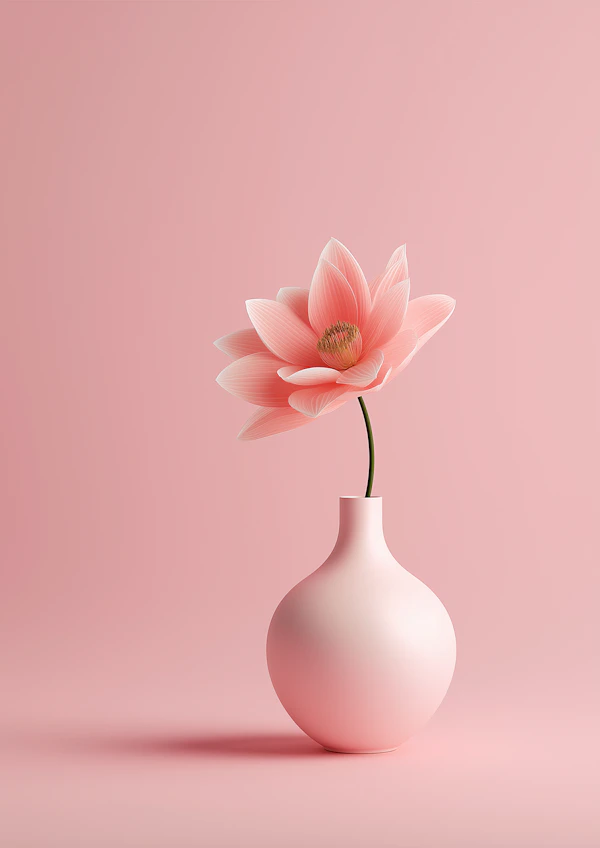 Pink Lotus Minimalism