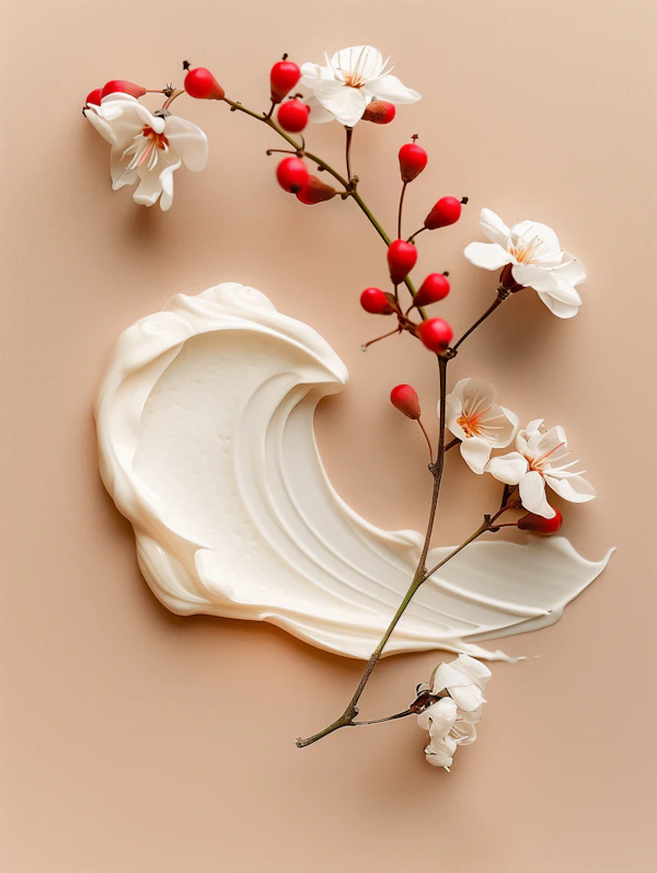 Floral and Cream Display