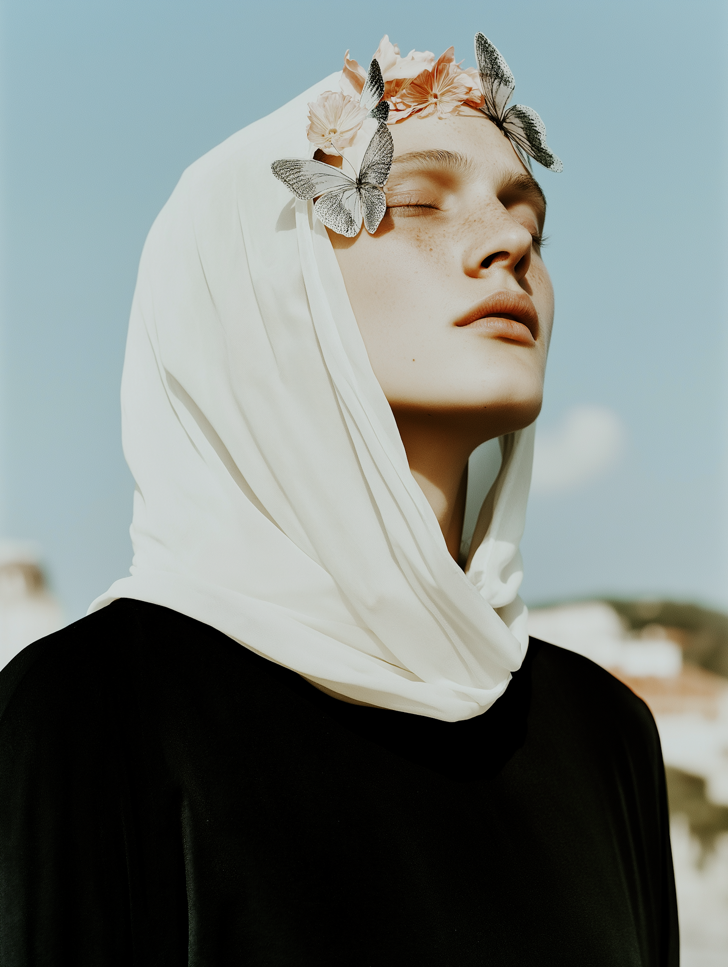 Serene Portrait with Headscarf