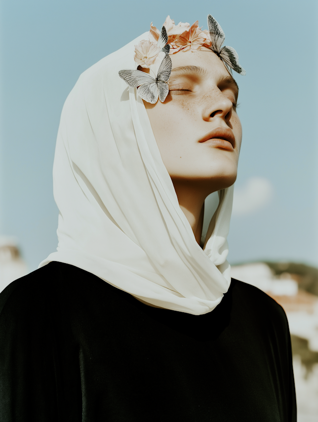 Serene Portrait with Headscarf