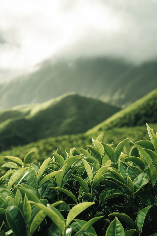 Lush Green Tea Landscape