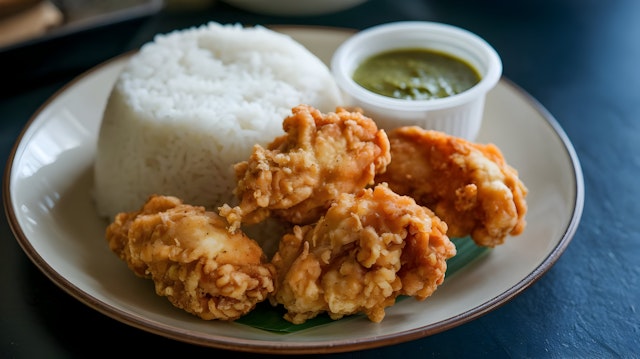 Fried Chicken and Rice Dish