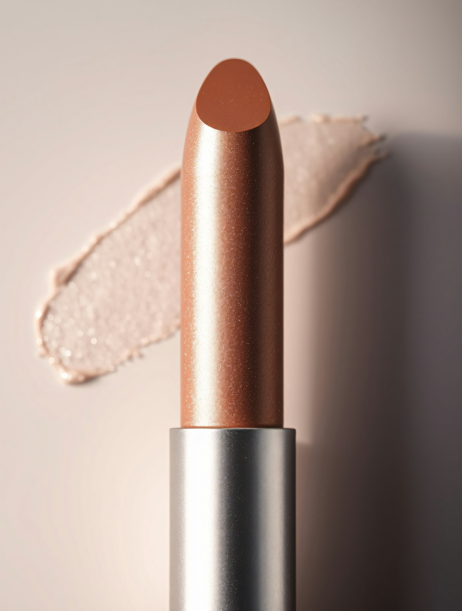 Luxurious Copper Lipstick Close-Up