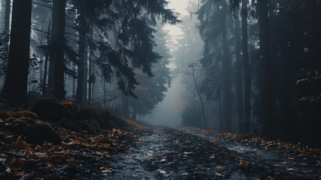 Misty Forest Path