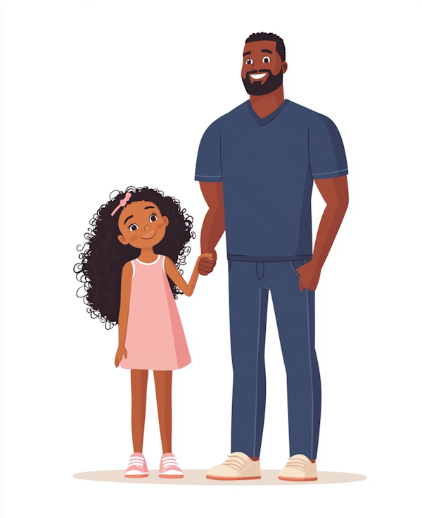 Father-Daughter Bonding Illustration