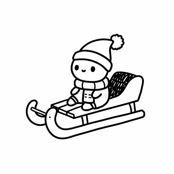 Child on Winter Sled