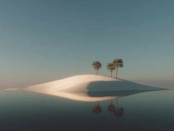Tranquil Island Scene