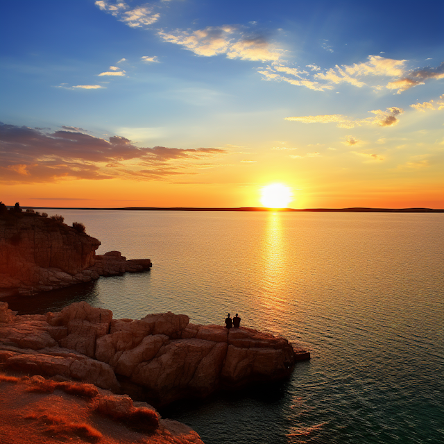 Golden Hour Serenity by the Water