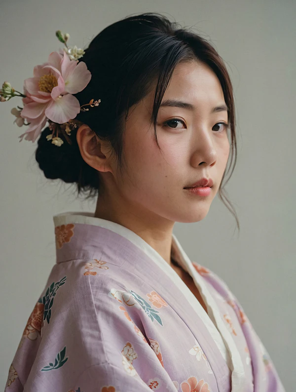 Woman in Traditional Kimono