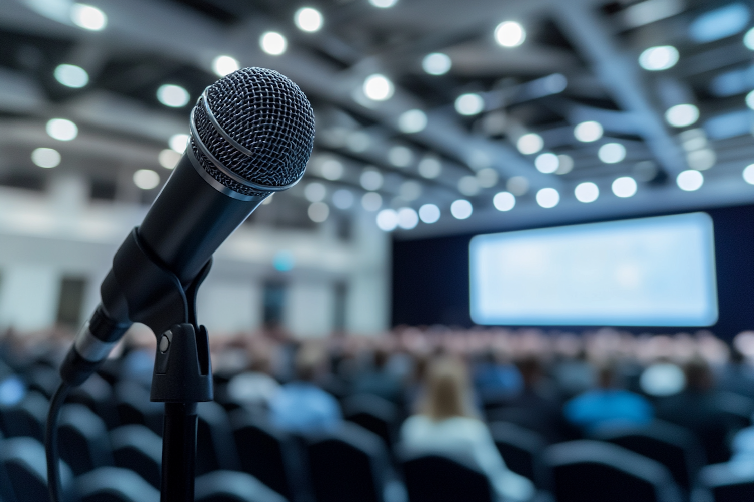 Microphone at Conference Event