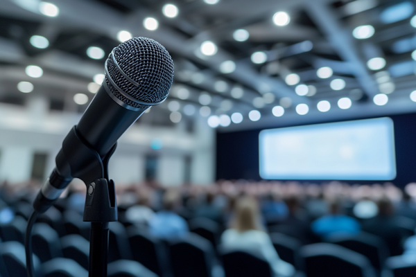 Microphone at Conference Event