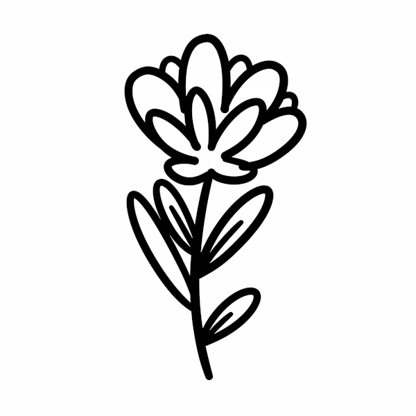 Minimalist Flower Art