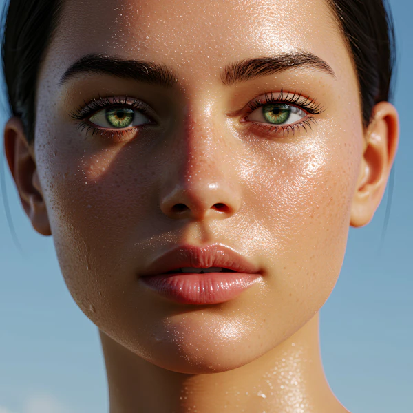 Close-Up Facial Portrait