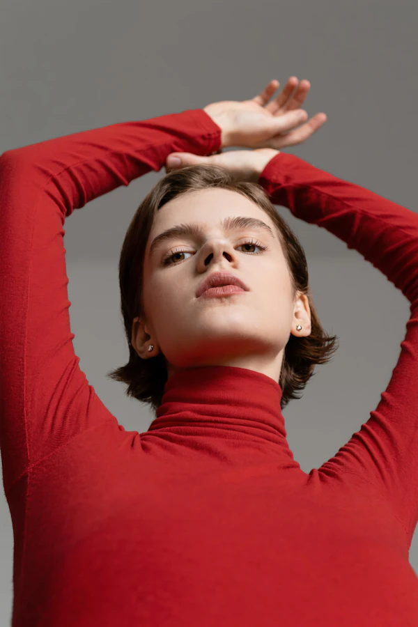 Person in Red Turtleneck