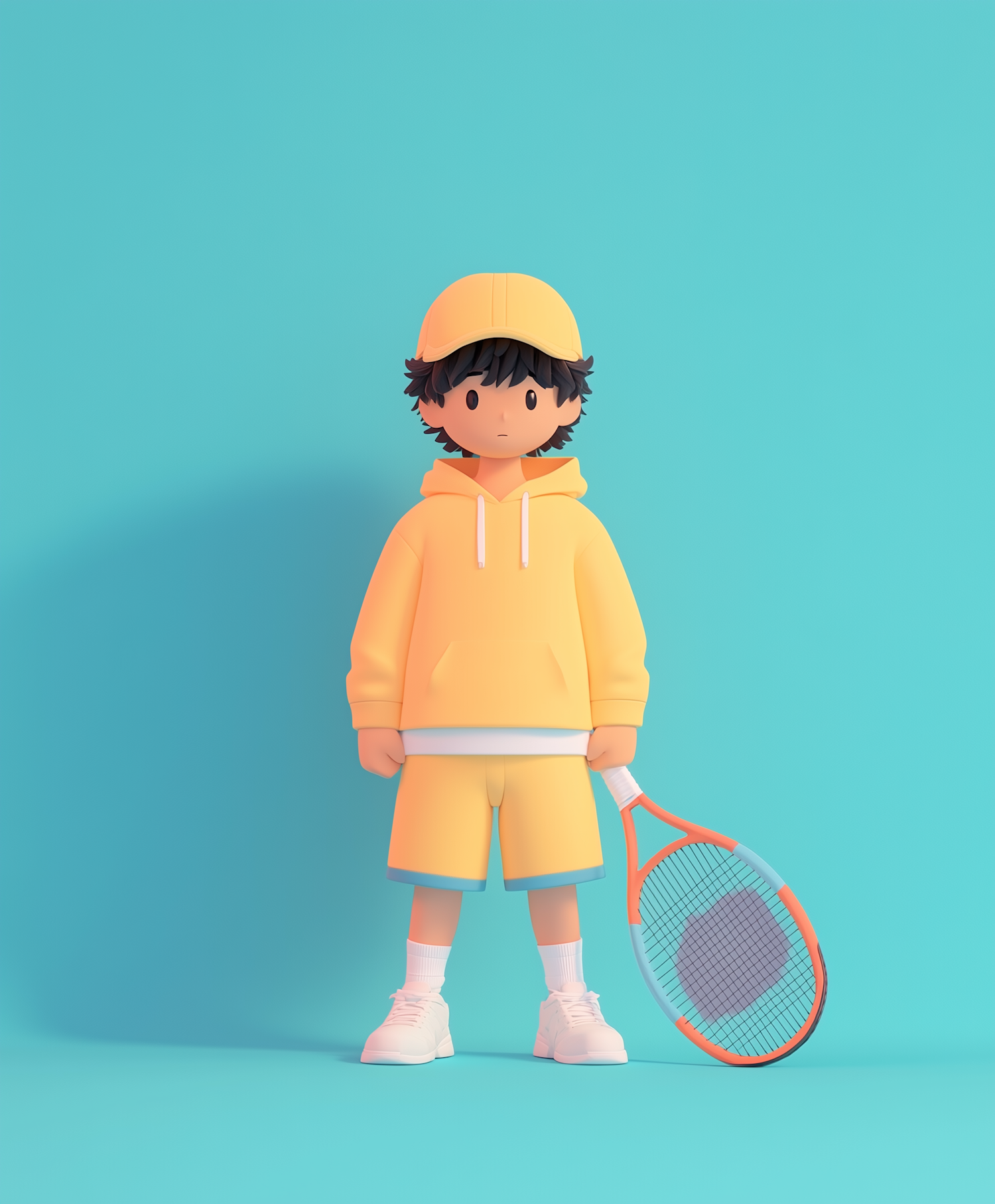 Stylized Tennis Player Illustration