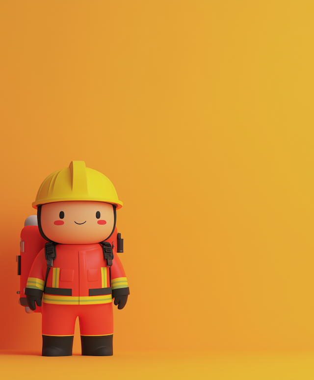 Animated Firefighter Character