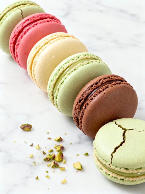 Colorful Macarons Display