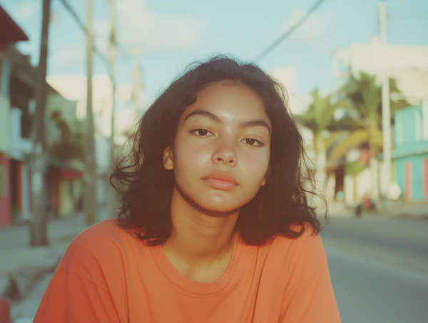 Serene Portrait in Warm Light