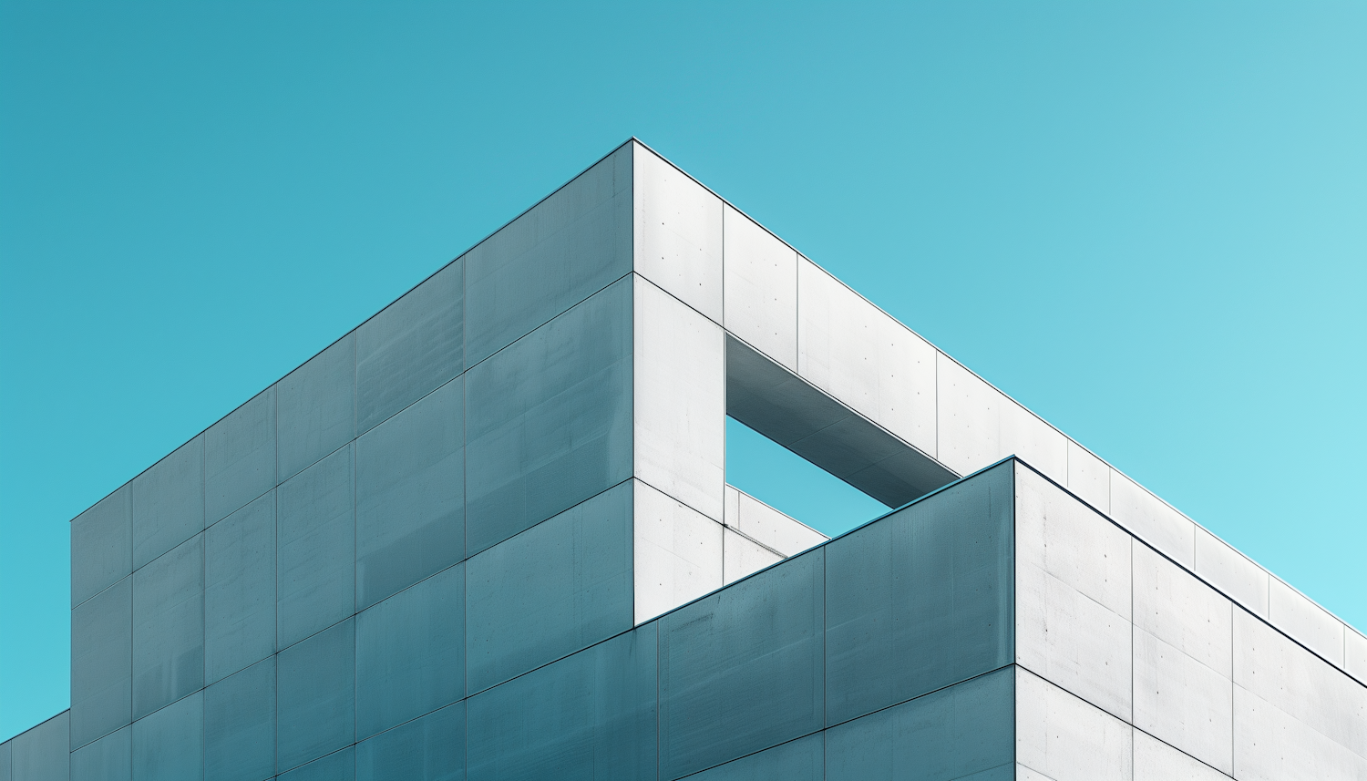 Minimalist Architectural Detail against Blue Sky