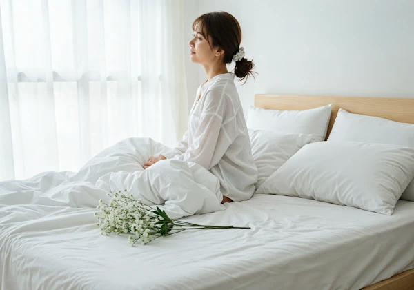 Serene Woman in White