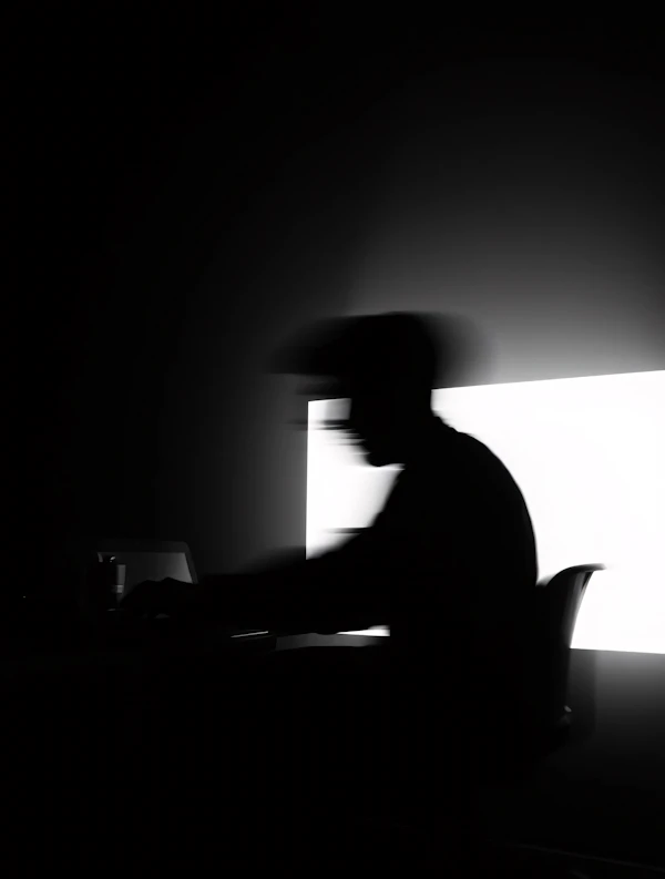 Silhouette at Desk