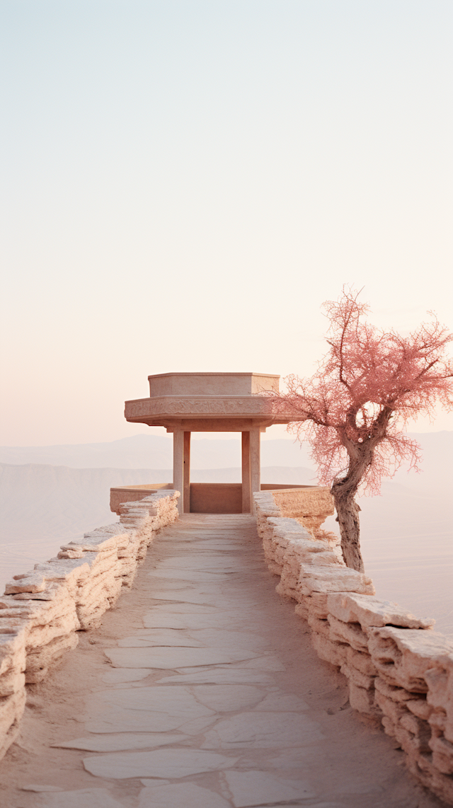 Twilight Tranquility at the Stone Pavilion