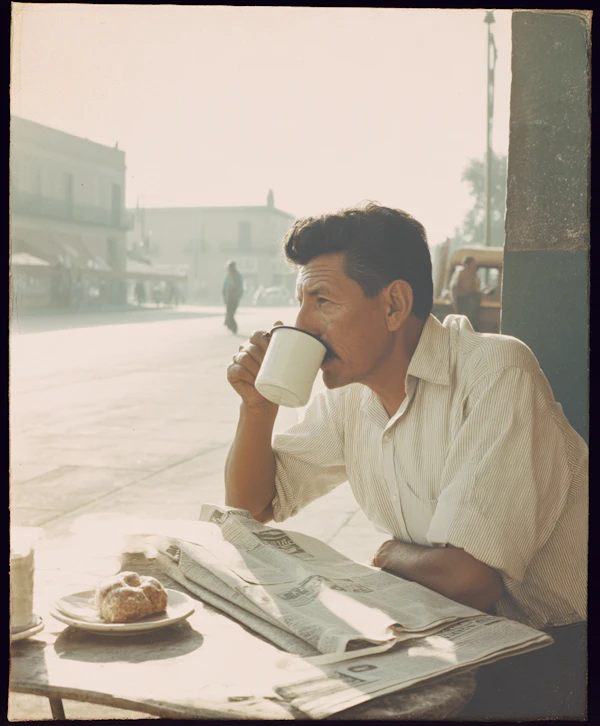 Man at Outdoor Café