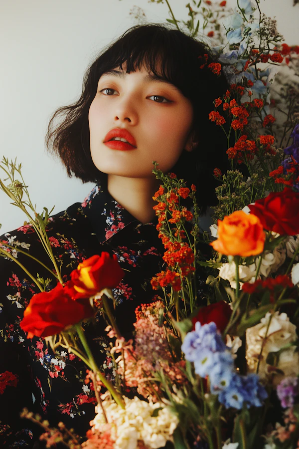 Floral Portrait Scene