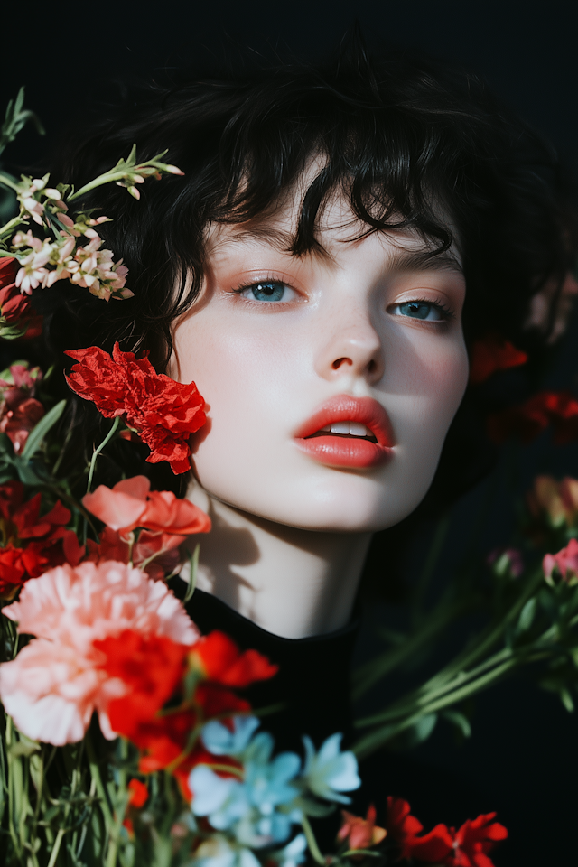 Portrait With Flowers