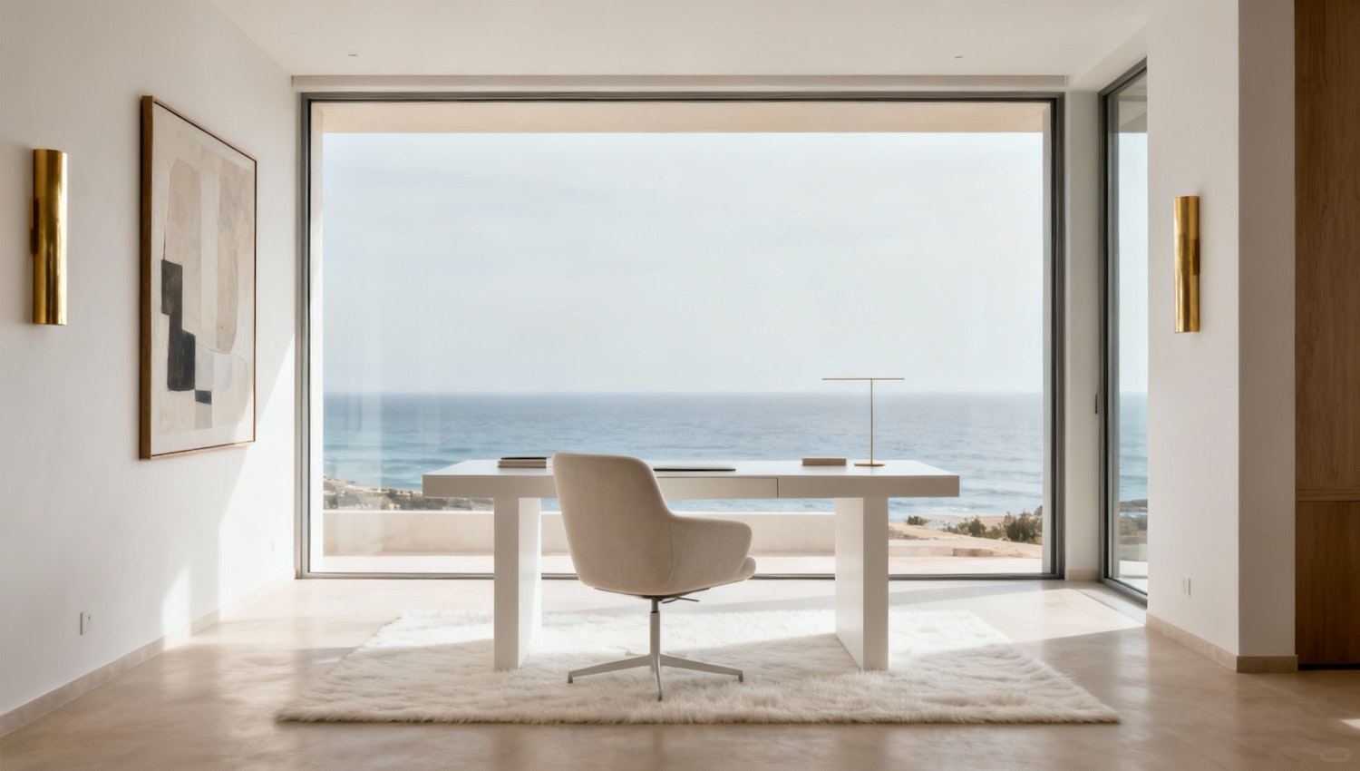 Modern Office with Ocean View