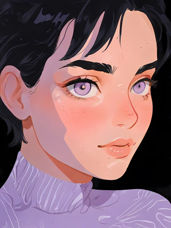 Close-up Illustration of Human Subject