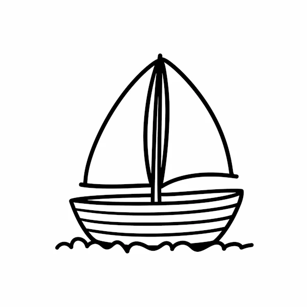 Minimalist Sailboat Art