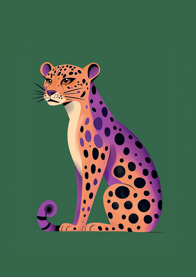 Stylized Leopard Illustration