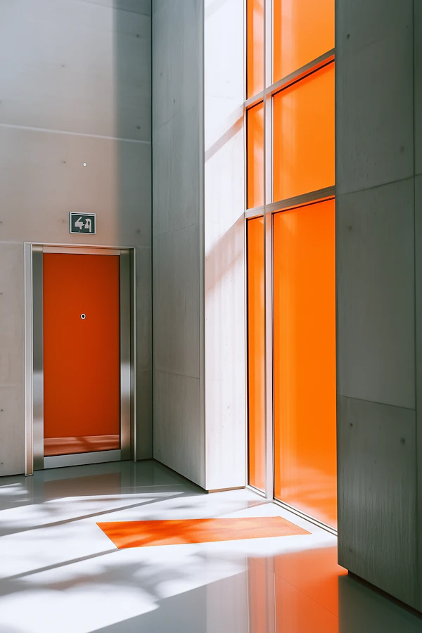 Minimalist Orange Door