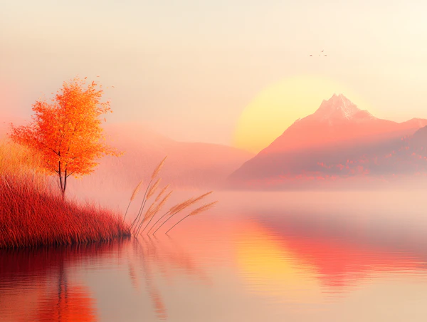 Golden Sunset Landscape