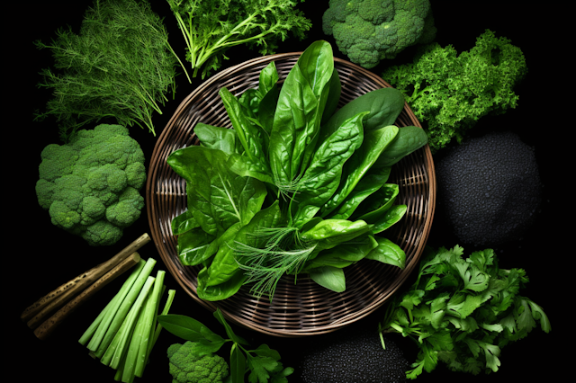 Verdant Harvest - Fresh Greens and Herbs Collection