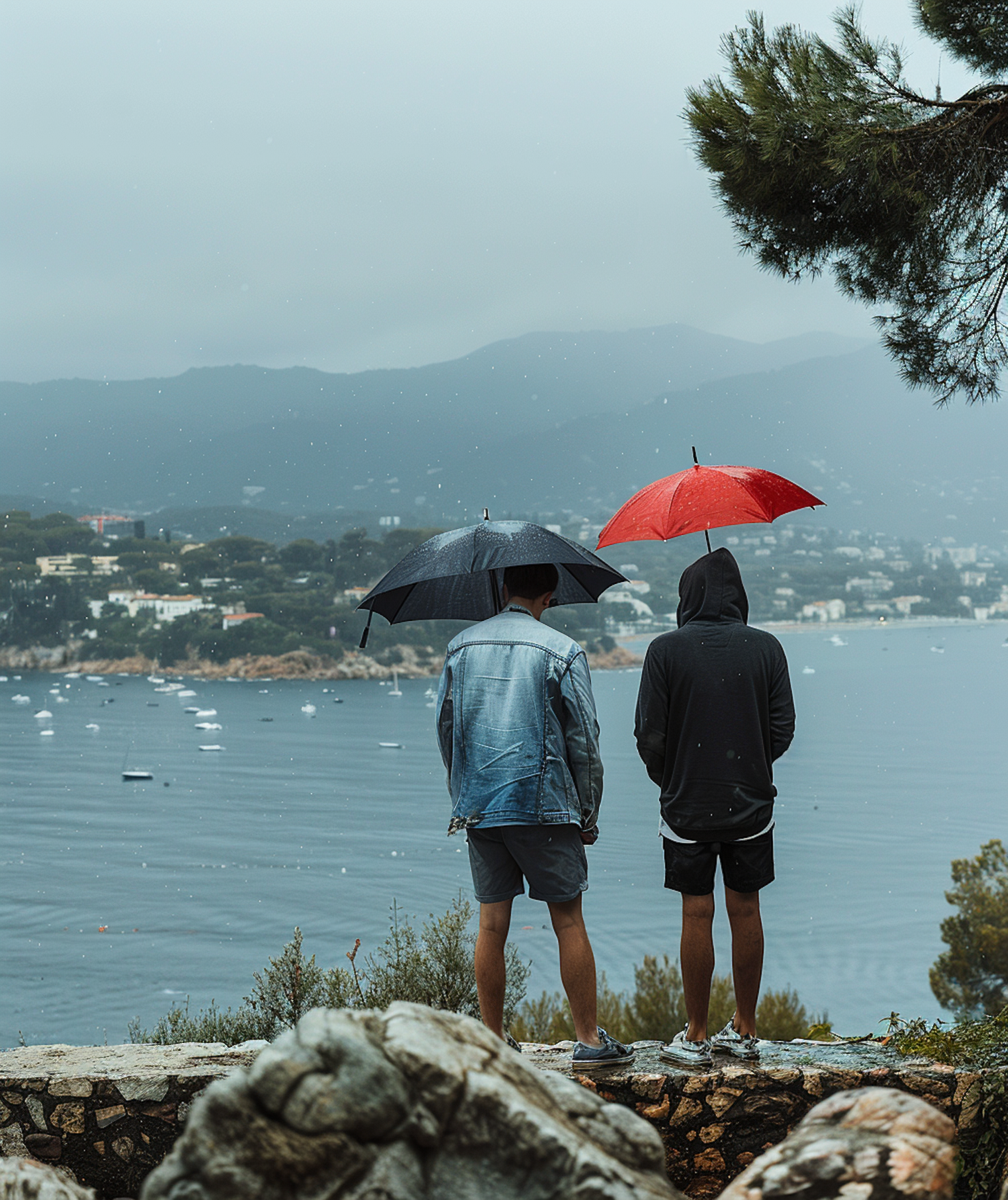 Rainy Coastal Overlook