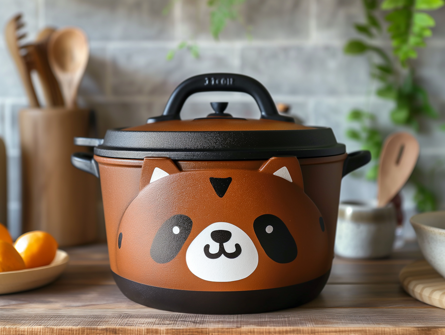 Whimsical Red Panda Cooking Pot