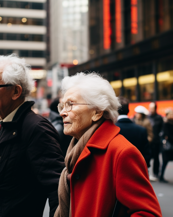 Contemplative Elder in Crimson