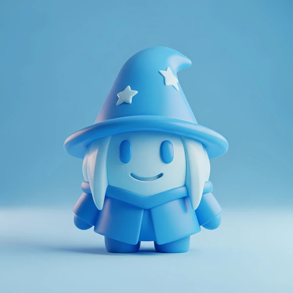 Blue Wizard Character