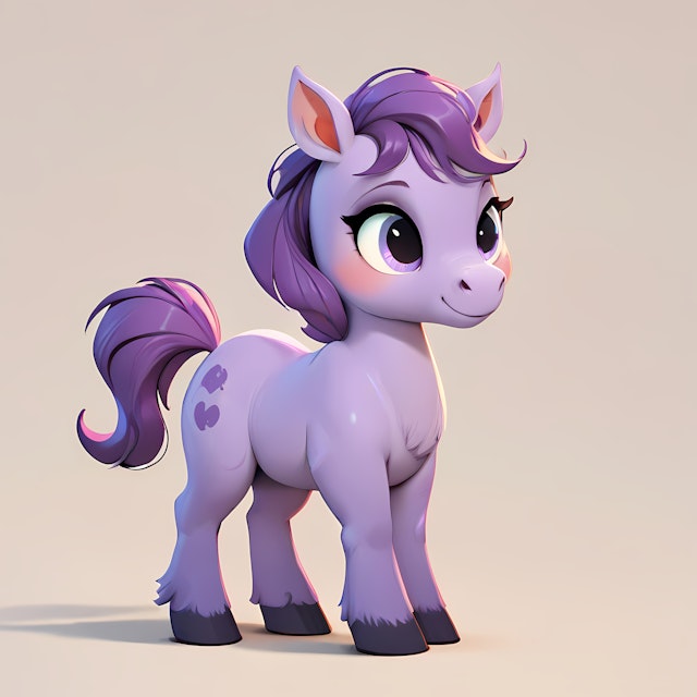 Charming Cartoon Pony