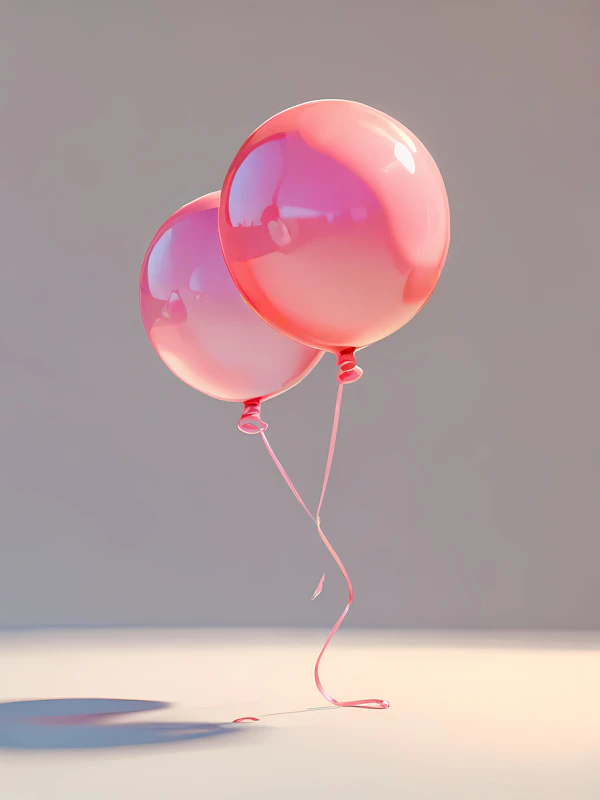 Glossy Pink Balloons