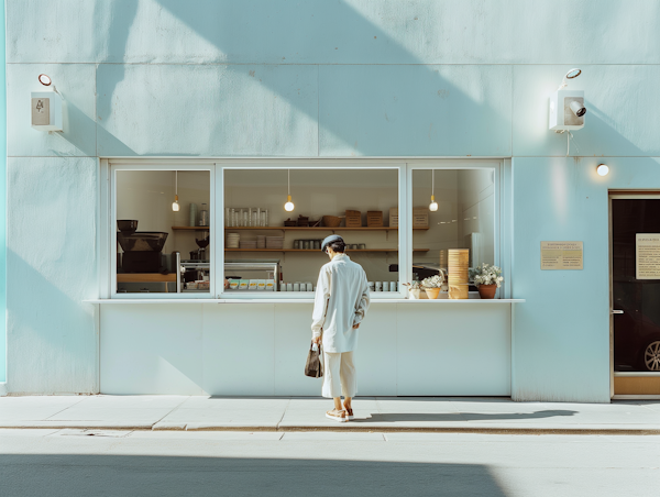 Tranquil Urban Café Scene