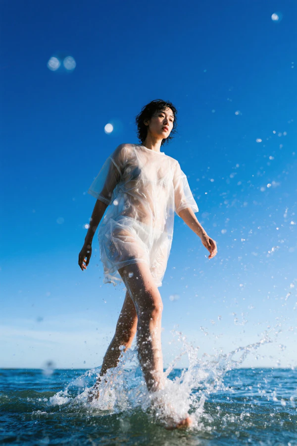 Person in Ocean Scene