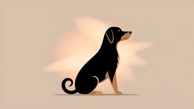 Minimalist Dog Illustration