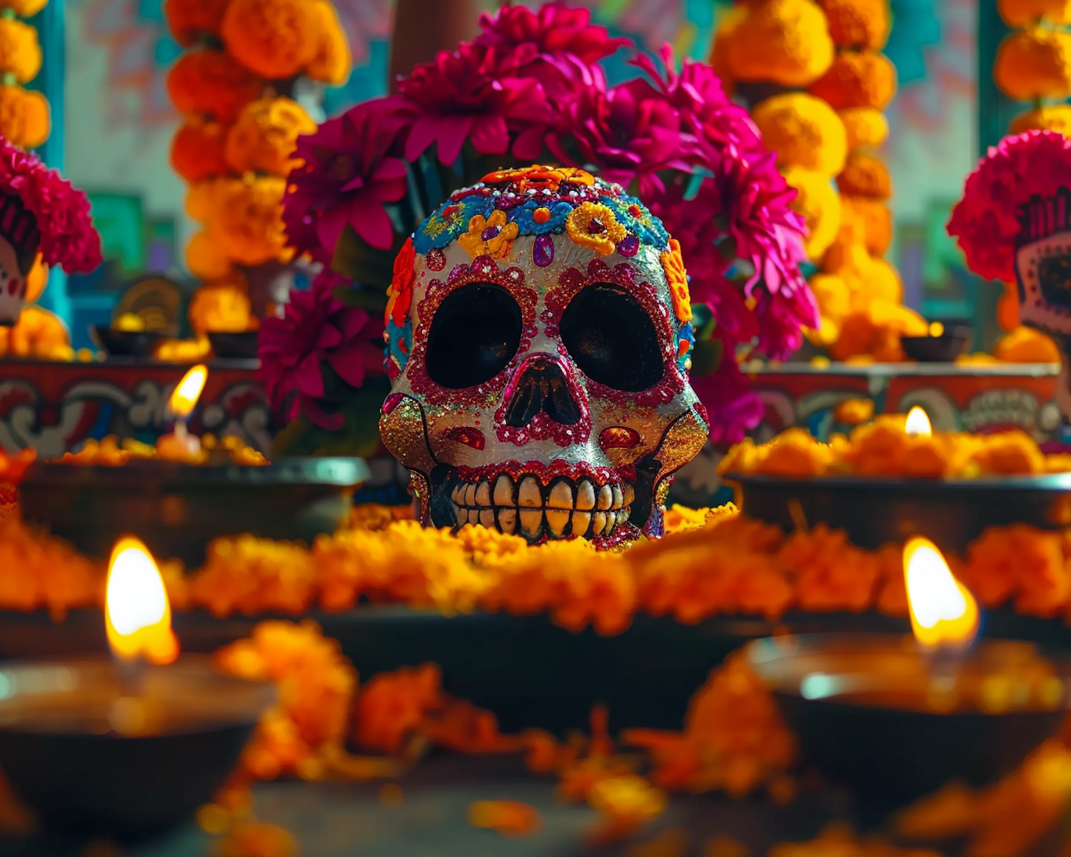 Day of the Dead Celebration Scene