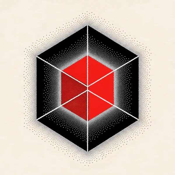 Geometric Red Cube
