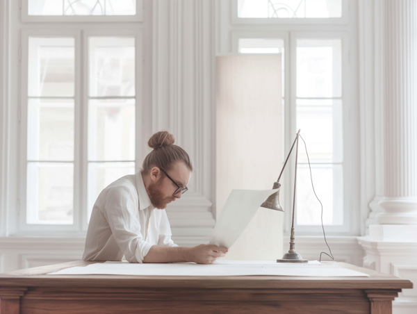 Scholarly Gentleman at an Elegant Desk