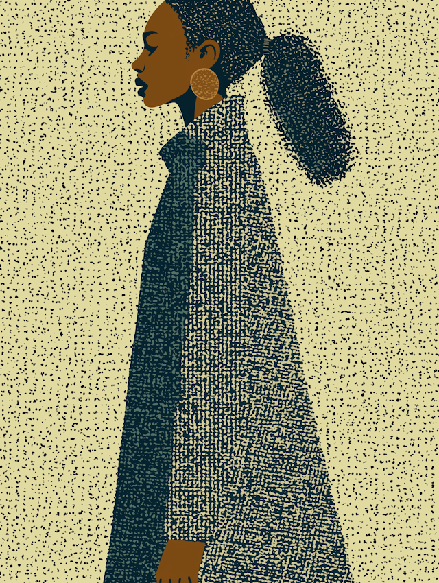 Stylized Woman in Profile