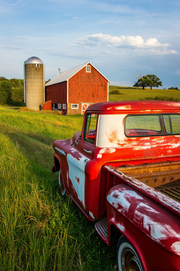 Vintage Truck in Countryside
